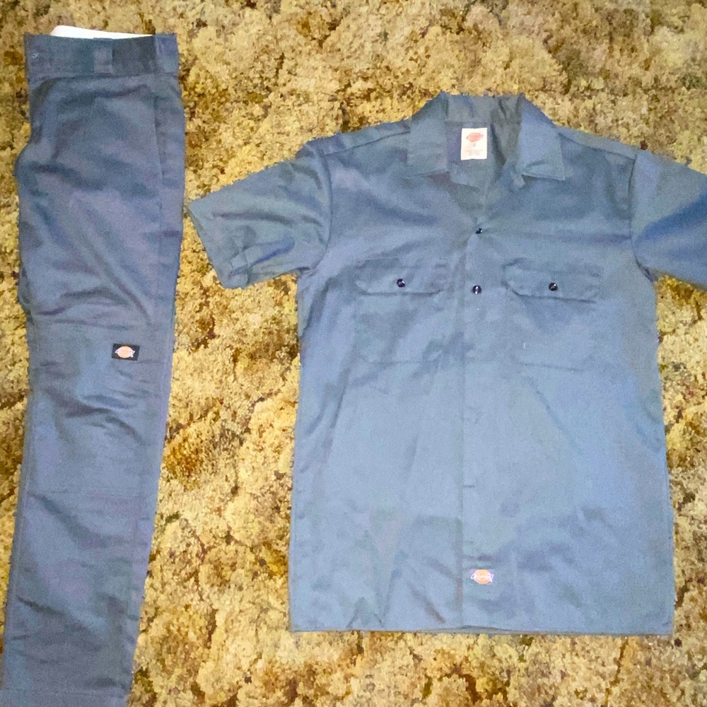 Mens Grey Dickies Suit Top & Bottom